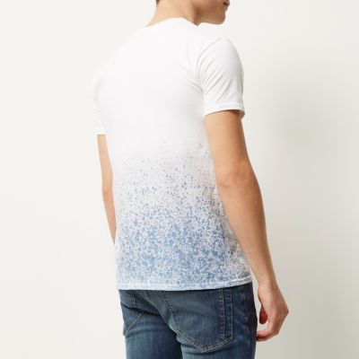 White splattered print t-shirt